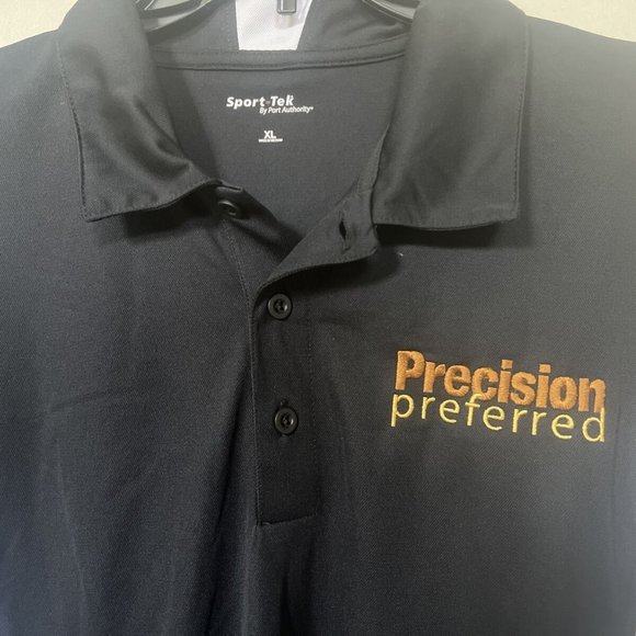 SPORT TEK BY PORT AUTHORITY MEN'S POLO BLACK/WHITE SHORT SLEEVE SIZE EXTRA LARGE - Picture 5 of 10